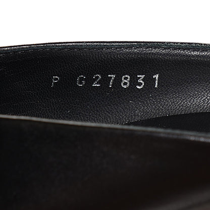 Chanel Calfskin Silver Cap Toe CC Pumps 38 Black 7 of 8
