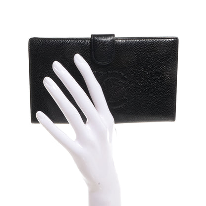 Chanel Caviar CC French Wallet Black 2 of 12
