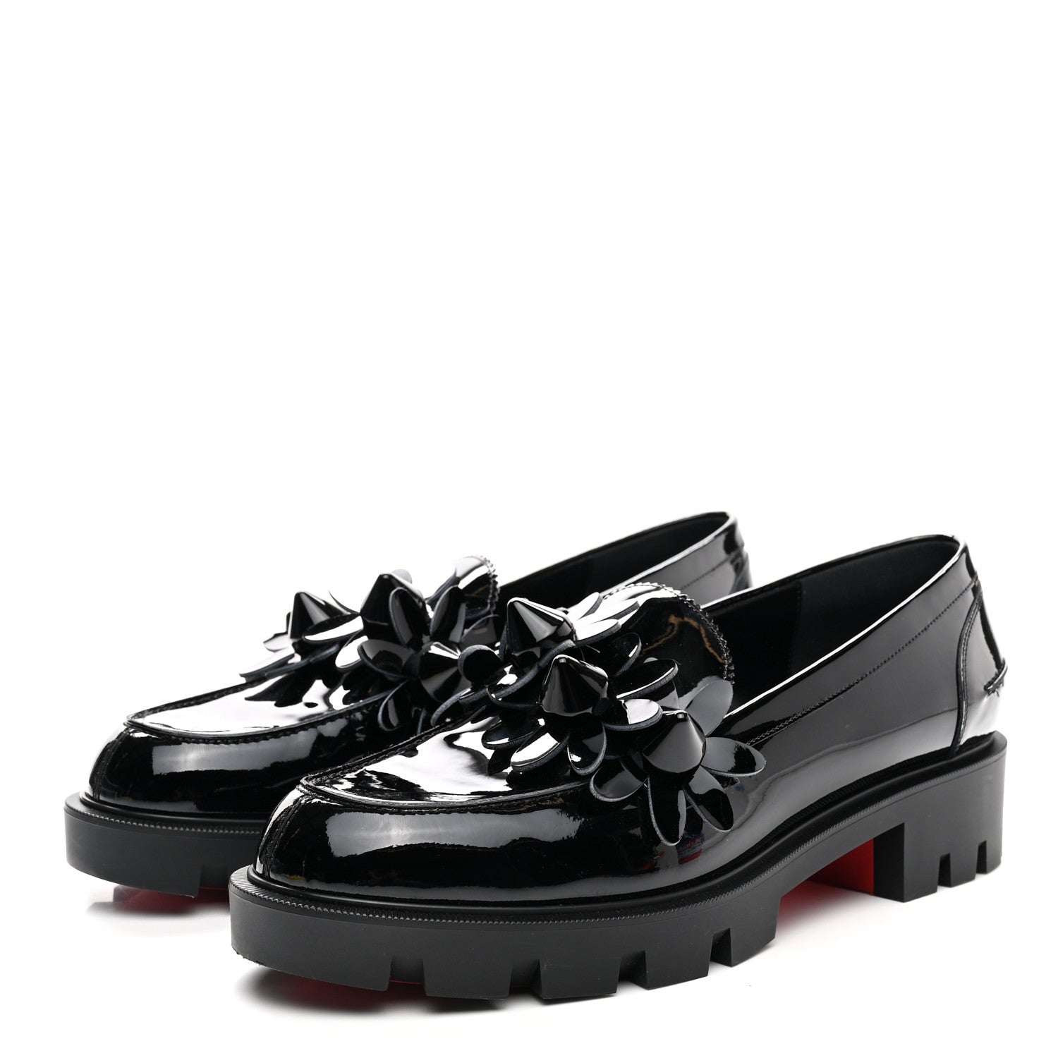 Christian Louboutin Patent Daisy Loafers 40.5 Black 3 of 9