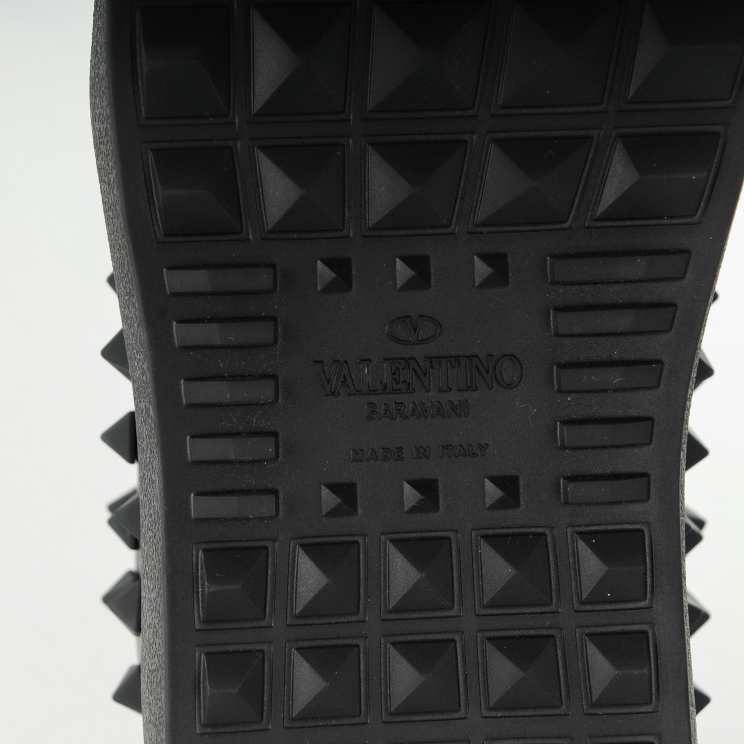 Valentino Garavani Calfskin Rockstud Sneakers 37 Black 6 of 7