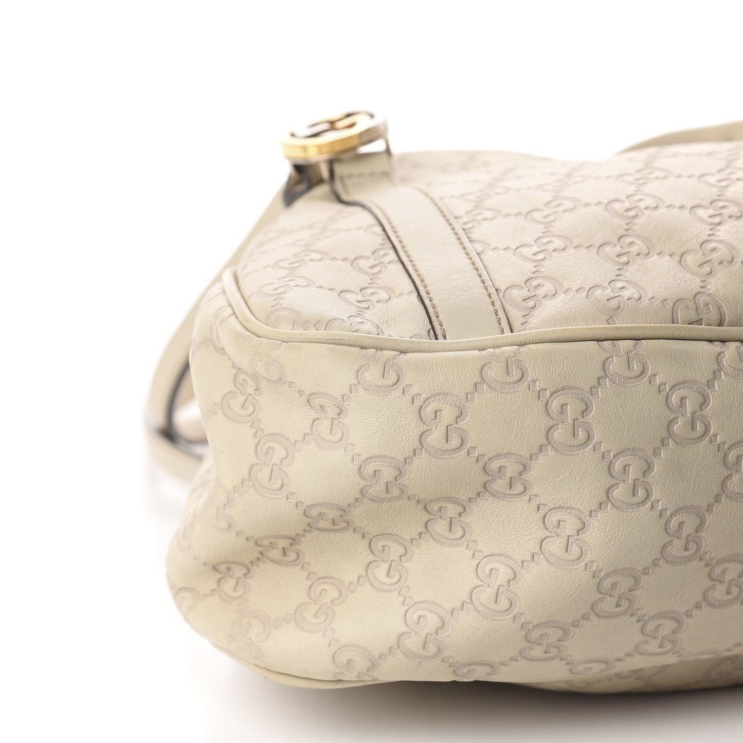 Guccissima Medium Twins Shoulder Bag Off White