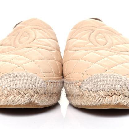 Chanel Lambskin Quilted CC Espadrilles 41 Beige 21 of 21