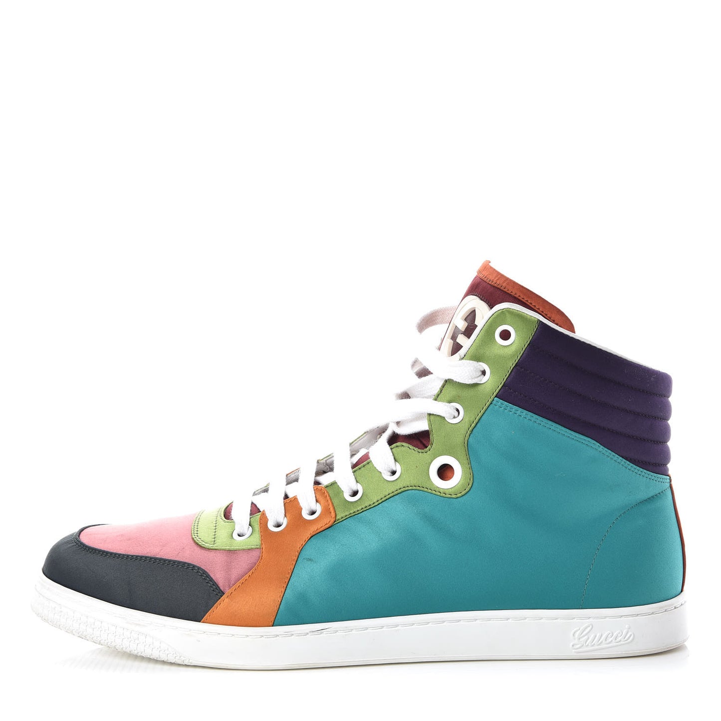 Satin Mens High Top Sneakers 11 Multicolor