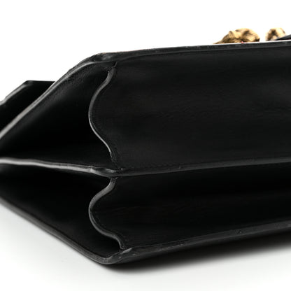 Gucci Calfskin Bamboo Web Large Dionysus Top Handle Bag Black Bright Evergreen Hibiscus Red 9 of 12