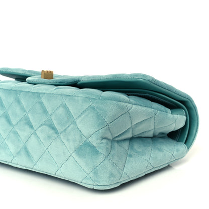 Chanel Velvet Quilted 2.55 Reissue 225 Flap Light Blue 10 of 11