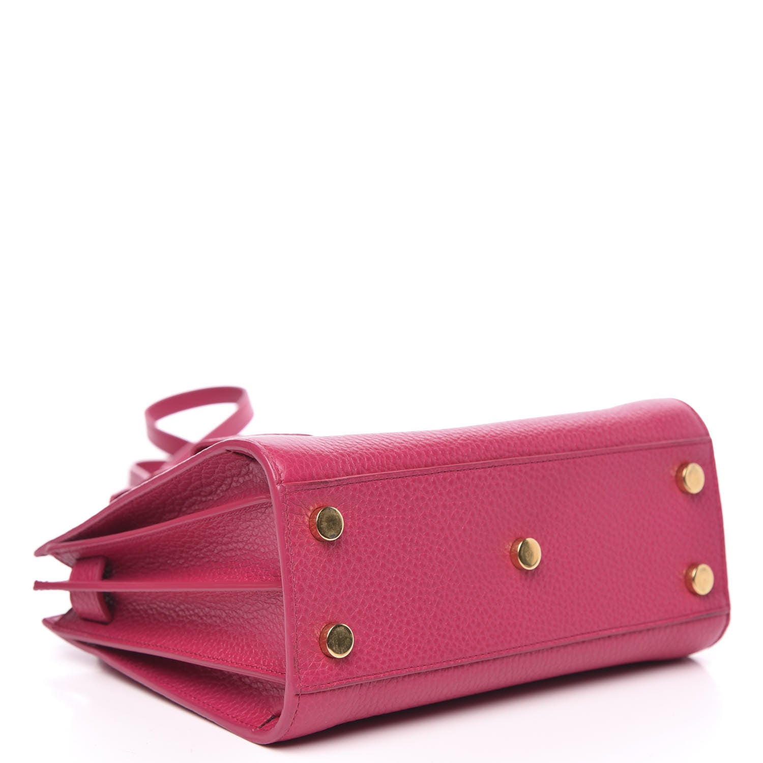 Saint Laurent Grained Calfskin Nano Sac De Jour Fuchsia 4 of 13