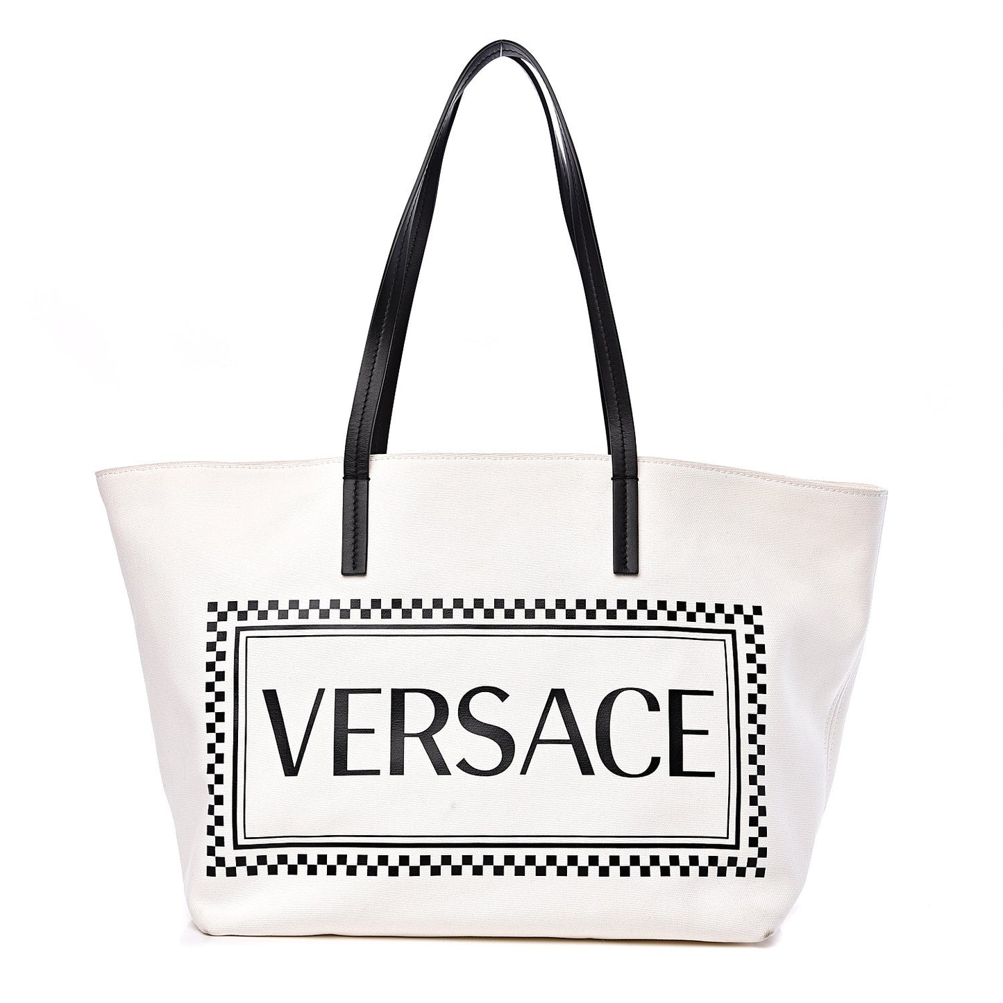 Canvas Logo Tote Black White