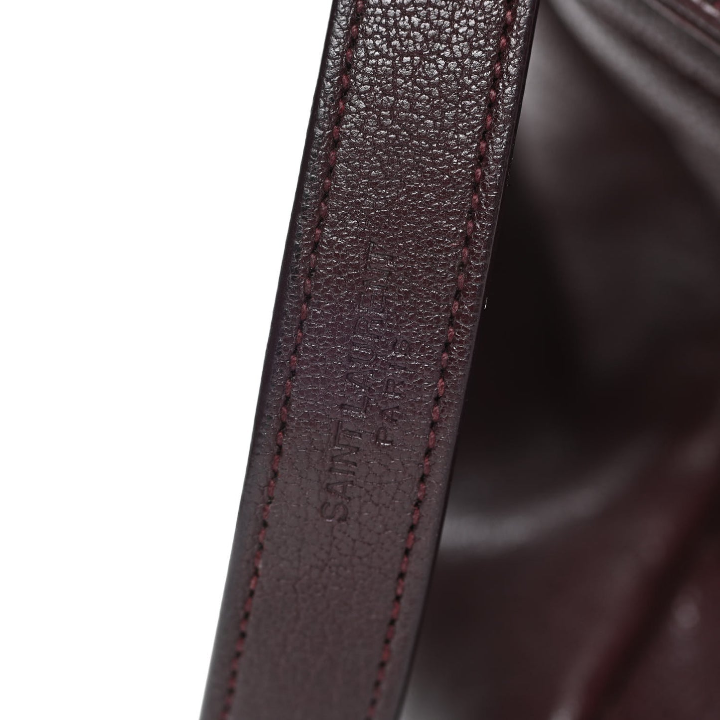 Sheepskin Matelasse Chevron Monogram Large College Satchel Bordeaux