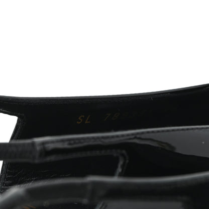 Saint Laurent Patent Bade Slingback Pumps 36 Black 9 of 10