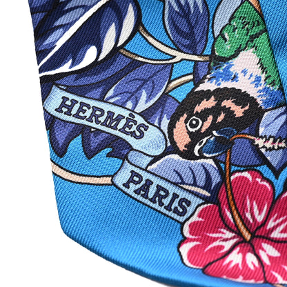 Hermes Silk Jungle Love Love Twilly Bleu Gitane Gris Bleuete 3 of 4