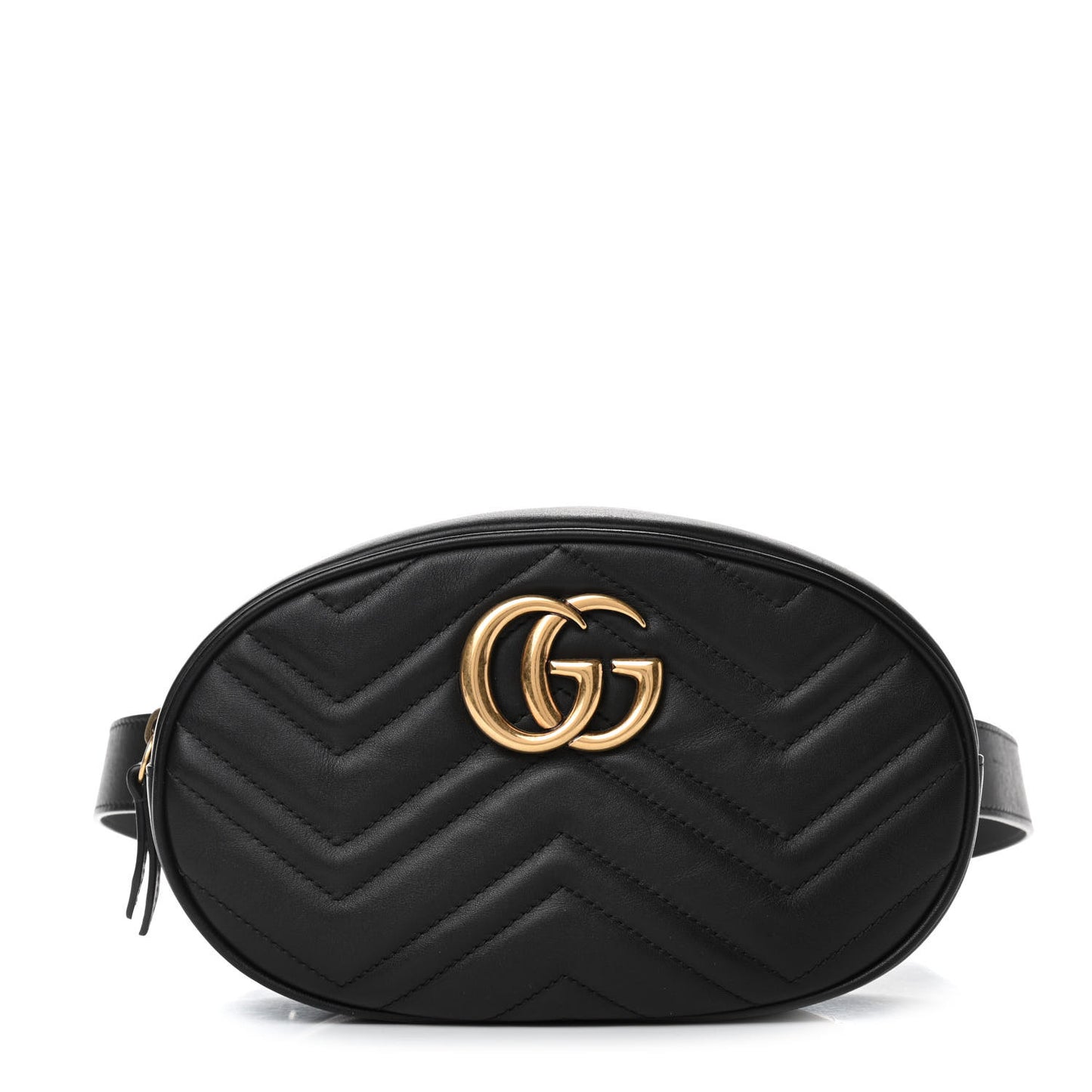 Calfskin Matelasse GG Marmont Belt Bag 85 34 Black