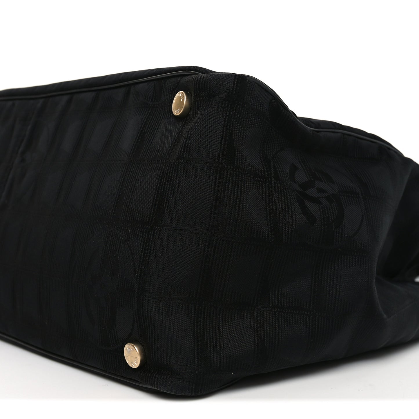 Nylon Large Travel Tote Black
