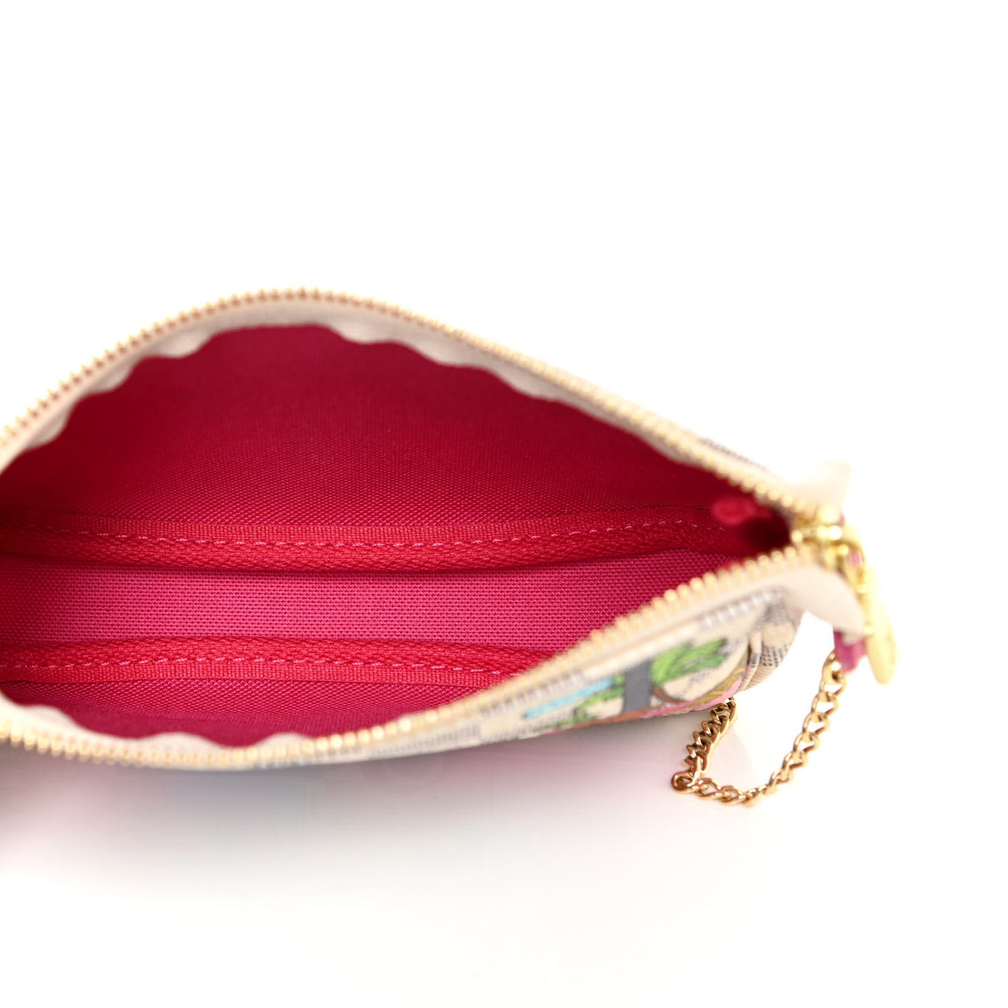 Damier Azur 2021 Christmas Animation Hollywood Mini Pochette Accessories Fuchsia