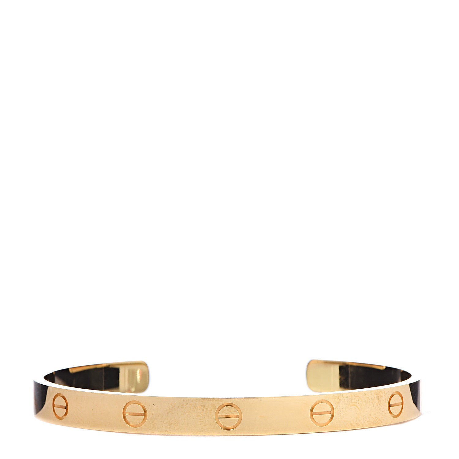 Cartier 18K Yellow Gold LOVE Cuff Bracelet 19 1 of 5