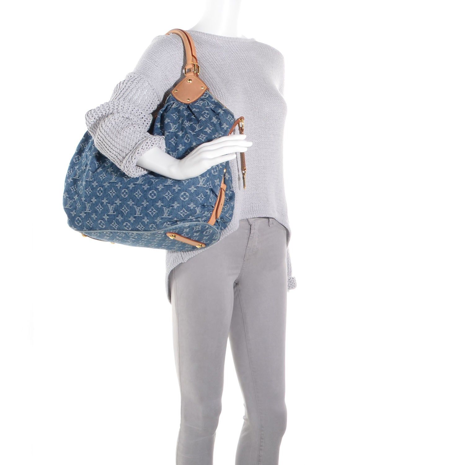 Louis Vuitton Denim Mahina XL Blue 2 of 7