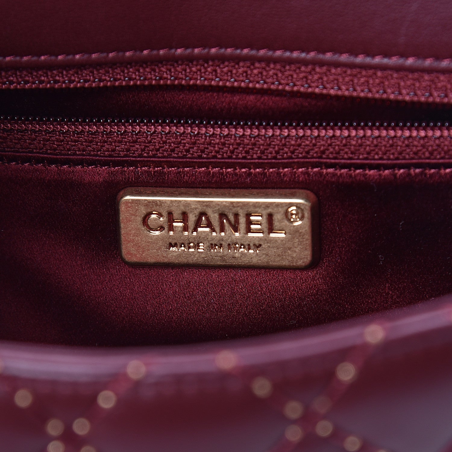 Chanel Lambskin Quilted Mini Studded Flap Burgundy 5 of 8