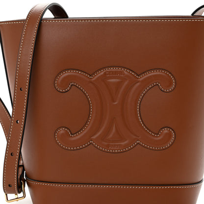 Celine Smooth Calfskin Small Cuir Triomphe Bucket Bag Tan 8 of 10