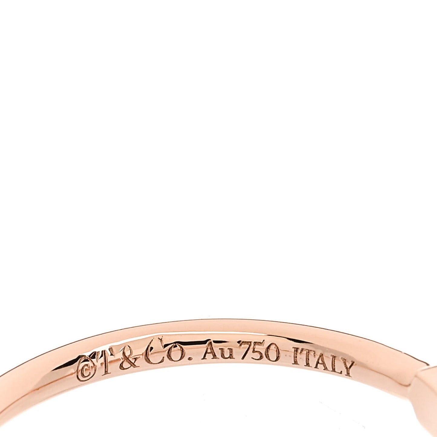 18K Rose Gold Diamond T Wire Ring 49 5