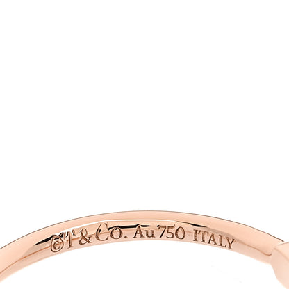 Tiffany 18K Rose Gold Diamond T Wire Ring 49 5 4 of 5