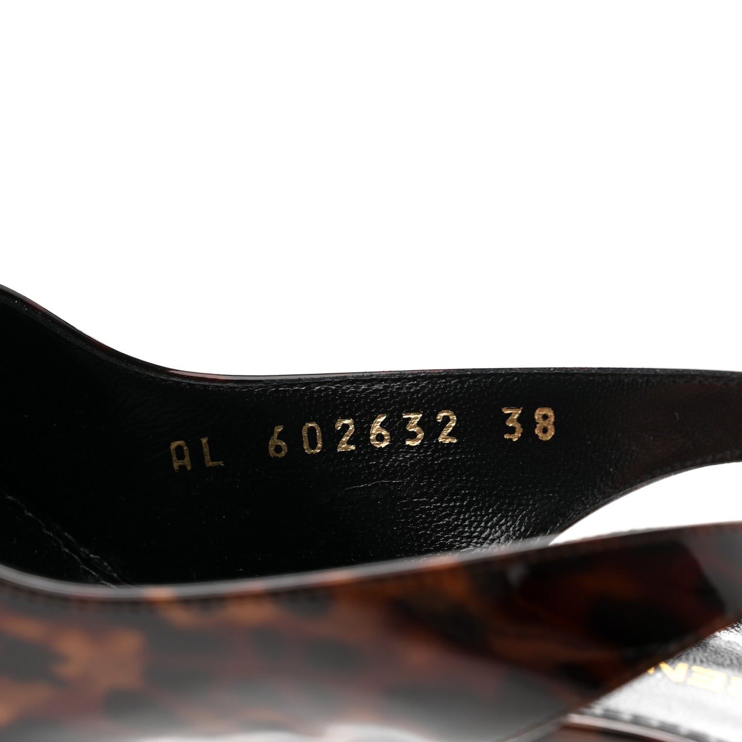 Patent Kiki Tortoise Slingback 85 Pumps 38 Black