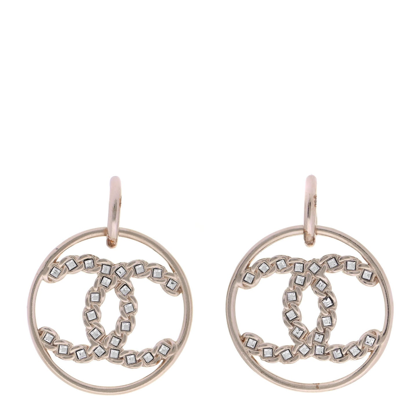 Baguette Crystal High Society CC Drop Earrings Gold