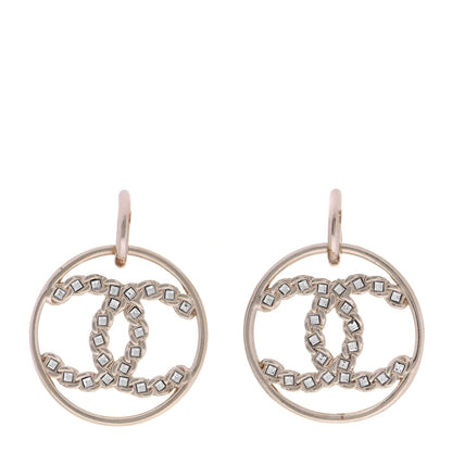Chanel Baguette Crystal High Society CC Drop Earrings Gold 1 of 4
