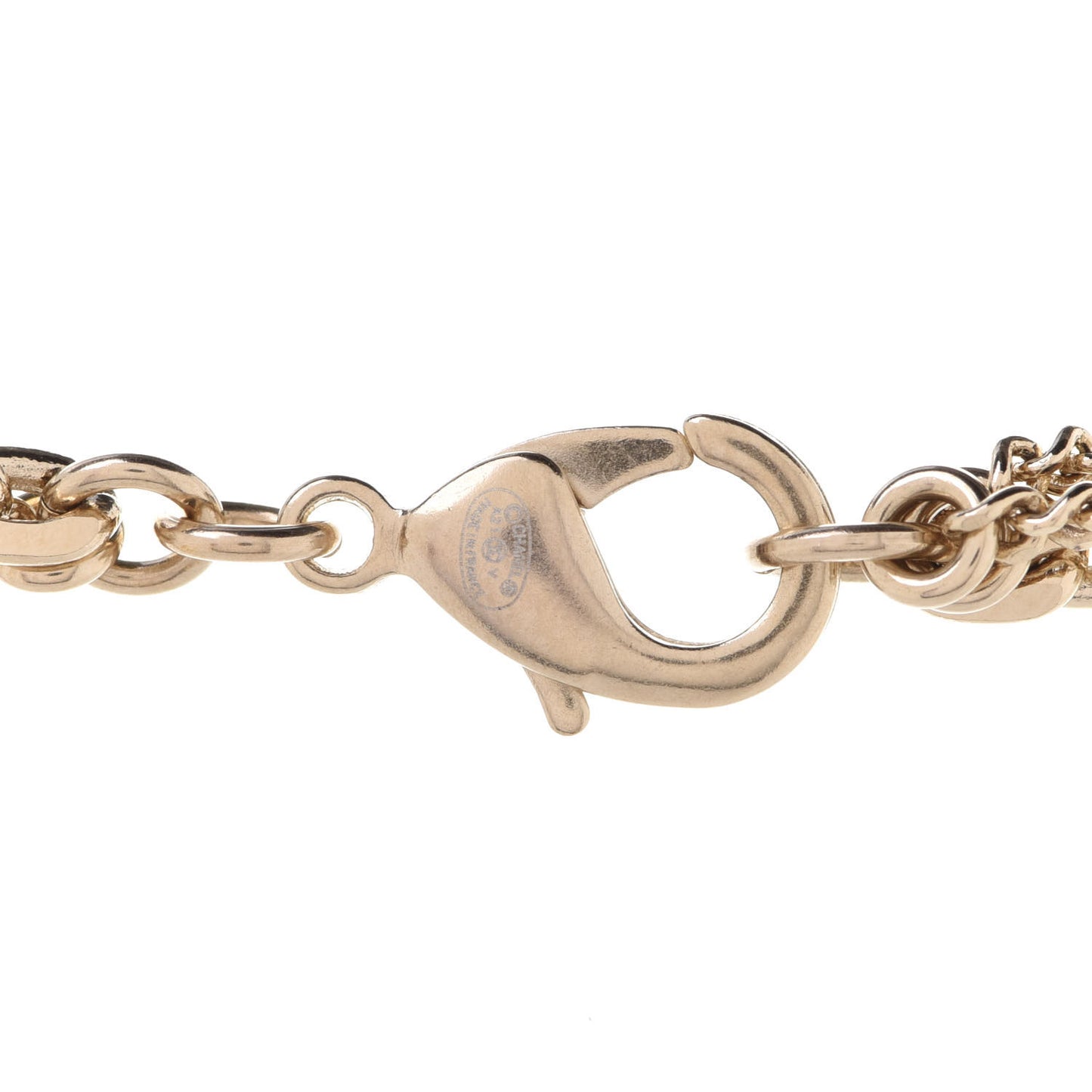 Crystal CC Multi Strand Chain Necklace Gold
