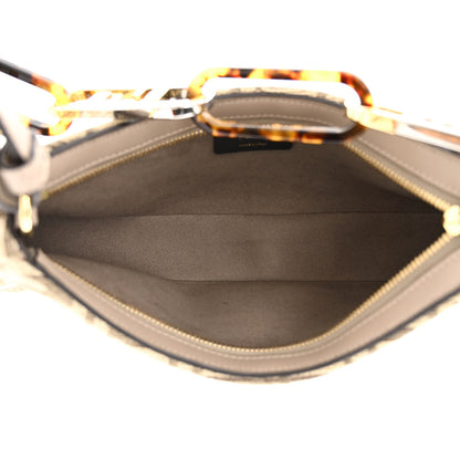 Fendi Chenille Vitello King Plexiglass FF O'Lock Swing Tortora Nuvola 5 of 12