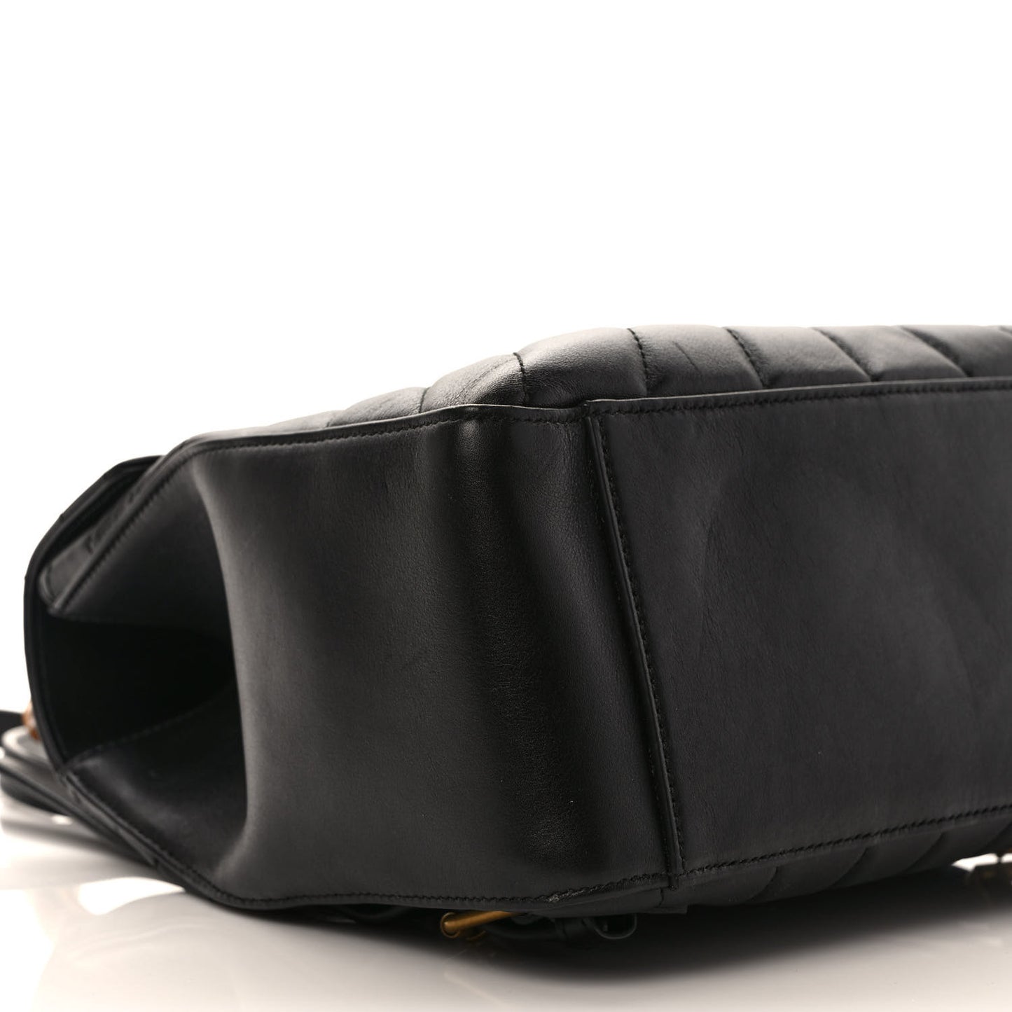 Calfskin Bamboo Trapuntata Queen Margaret Backpack Black