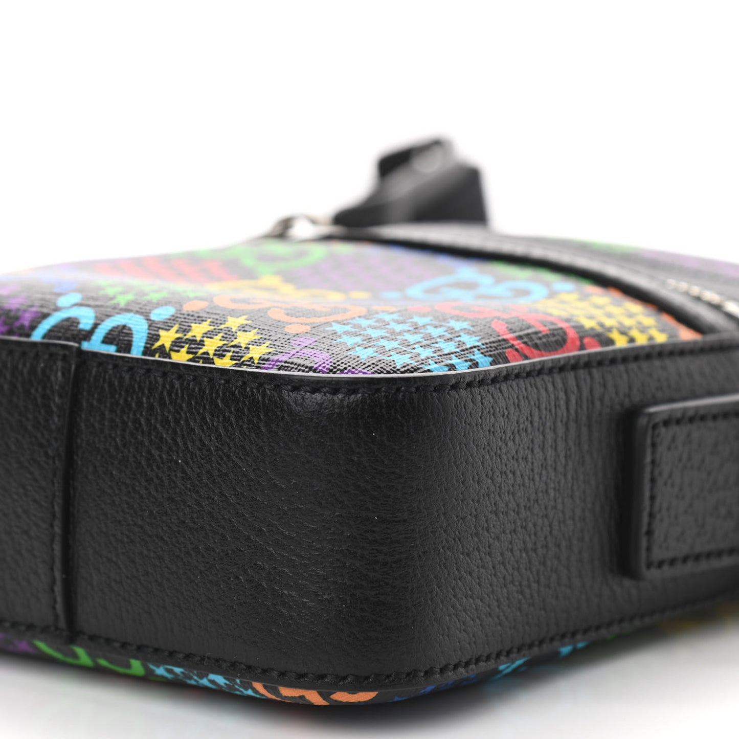 GG Supreme Monogram Psychedelic Messenger Bag Black