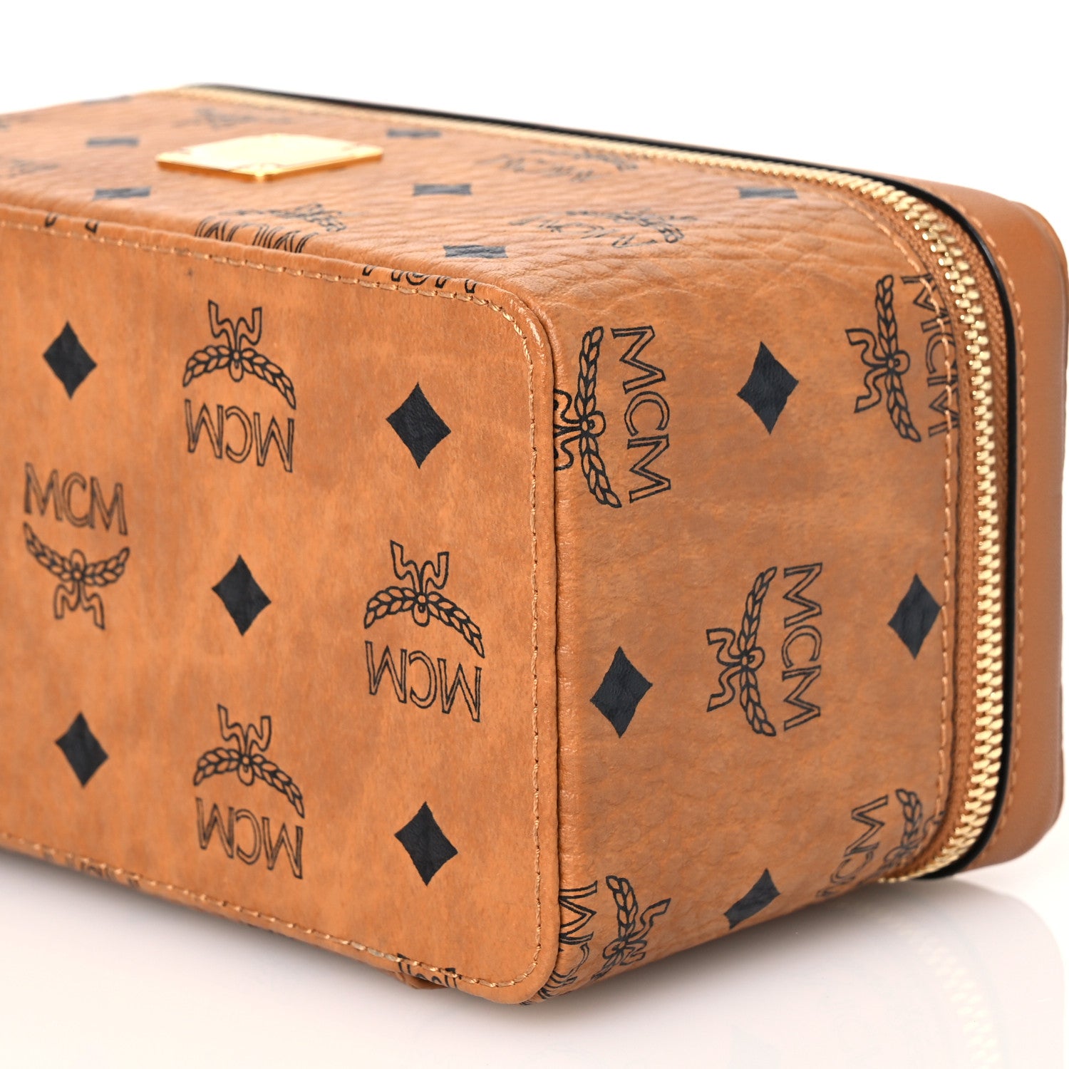 MCM Visetos Rockstar Vanity Case Cognac 10 of 10