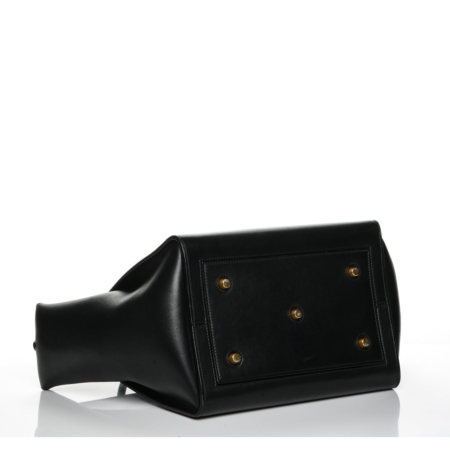 Smooth Calfskin Small Tie Knot Tote Black
