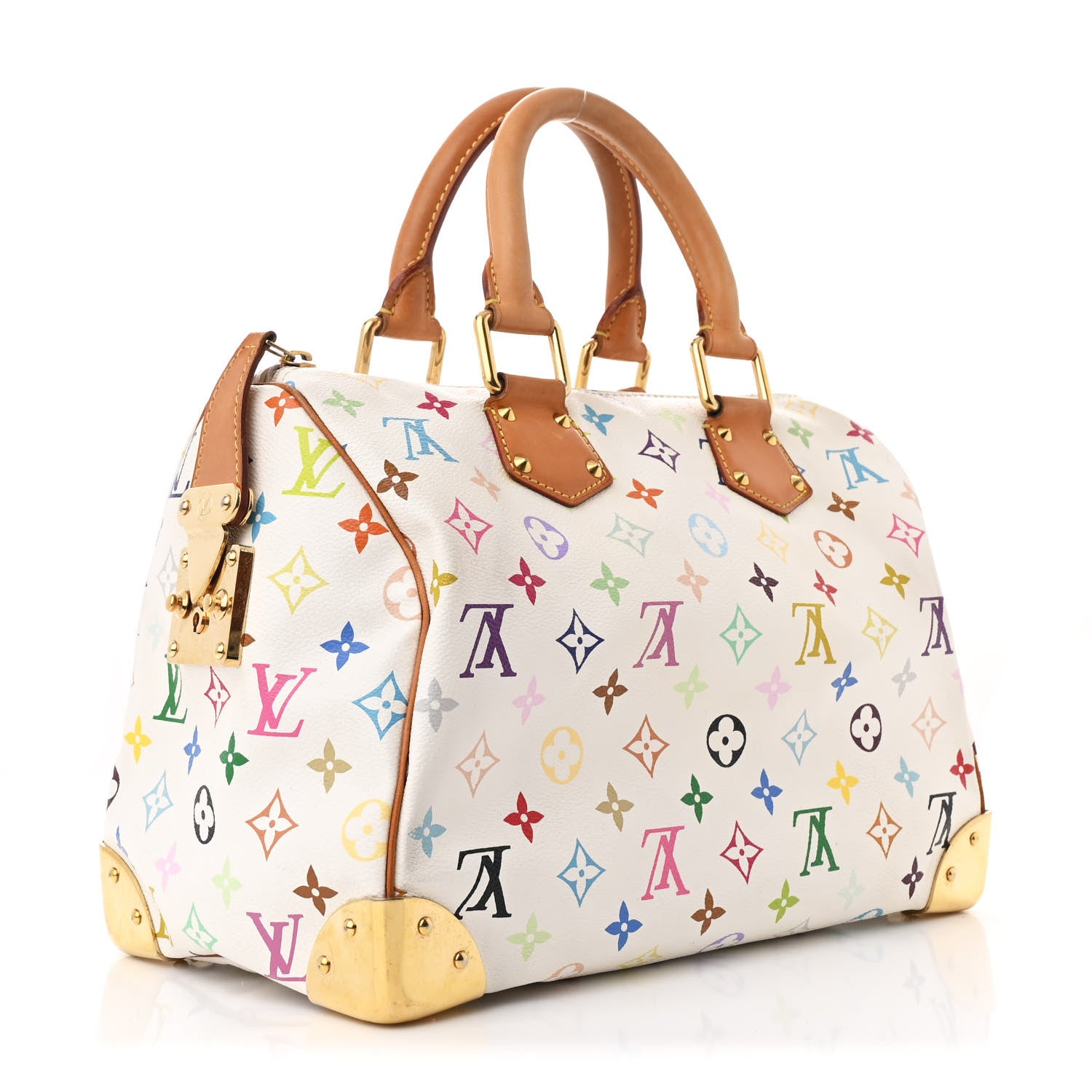 Louis Vuitton Monogram Multicolor Speedy 30 White 3 of 10