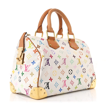 Louis Vuitton Monogram Multicolor Speedy 30 White 3 of 10