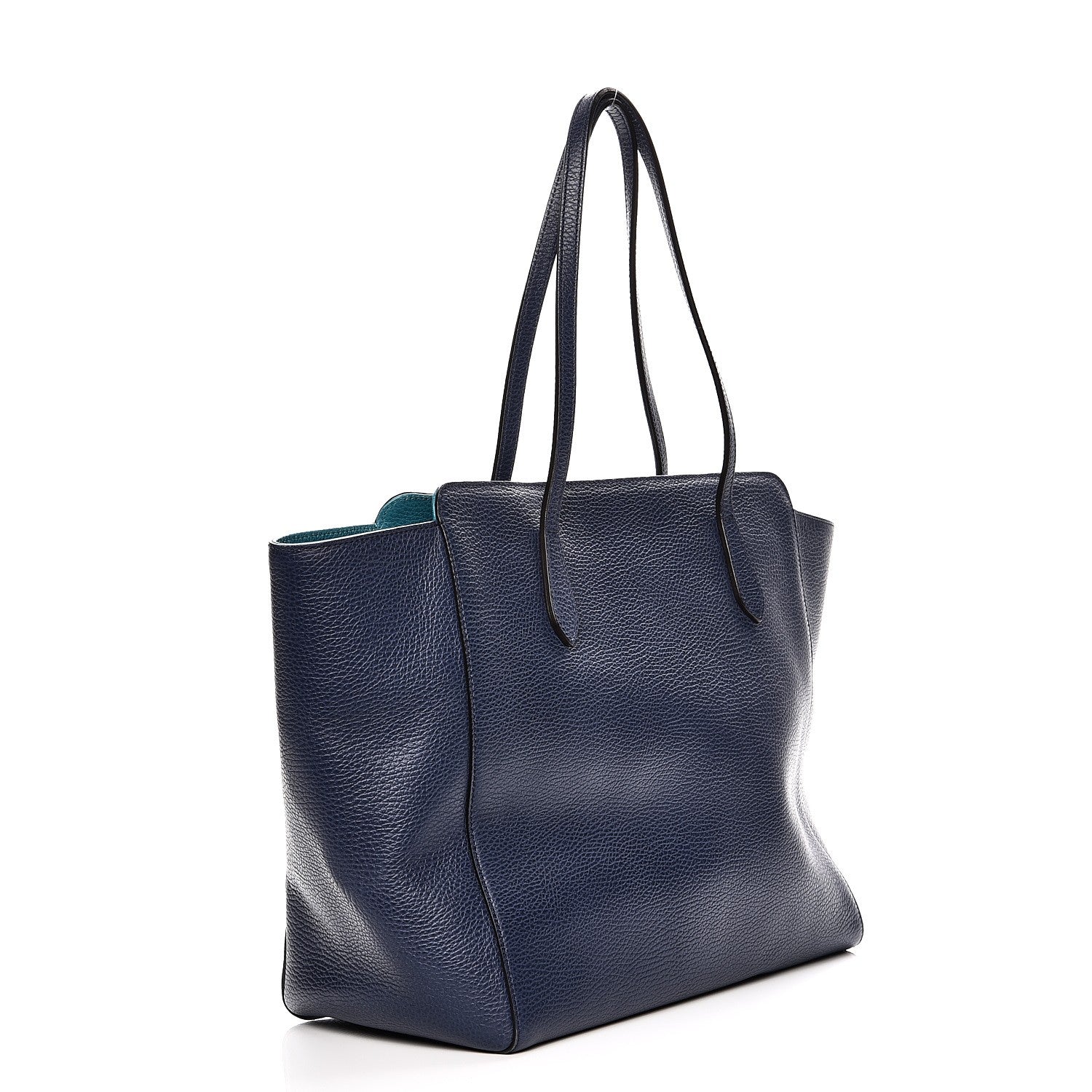 Gucci Dollar Calfskin Medium Swing Tote Marine Deep Cobalt 3 of 11