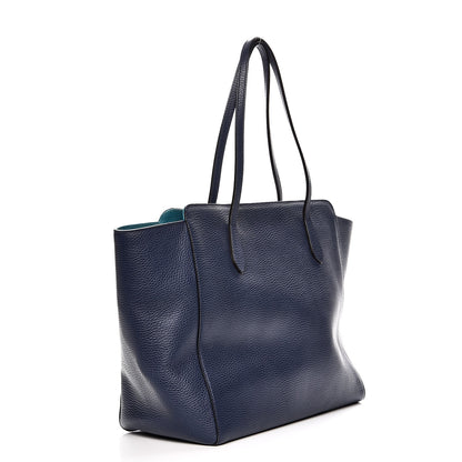 Gucci Dollar Calfskin Medium Swing Tote Marine Deep Cobalt 3 of 11