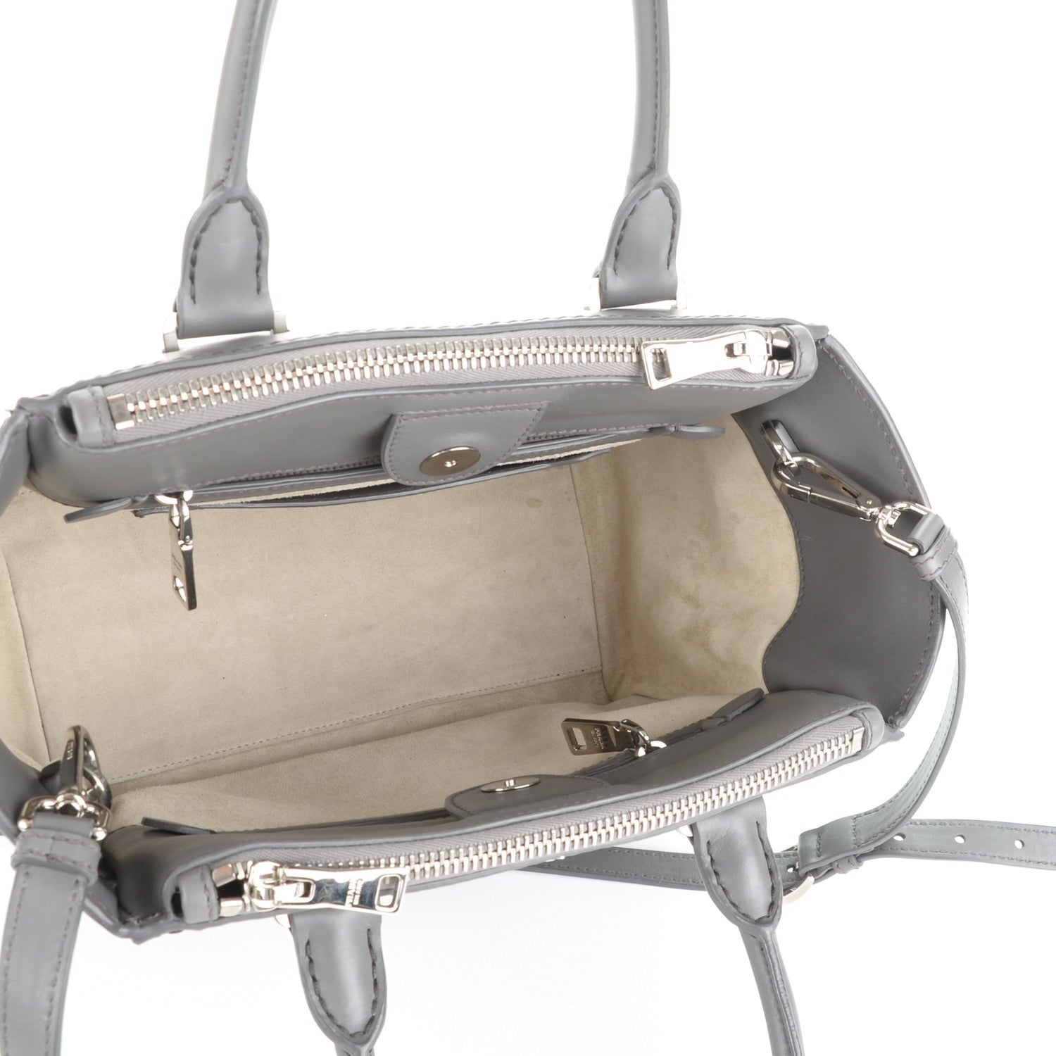 Prada City Calf Medium Twin Pocket Tote Marmo 5 of 8
