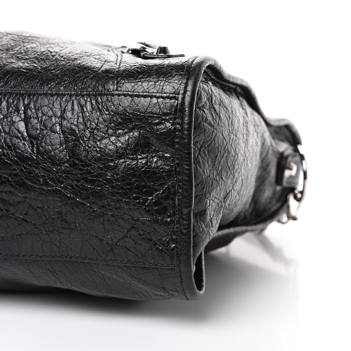 Agneau Classic Silver Hardware City Black