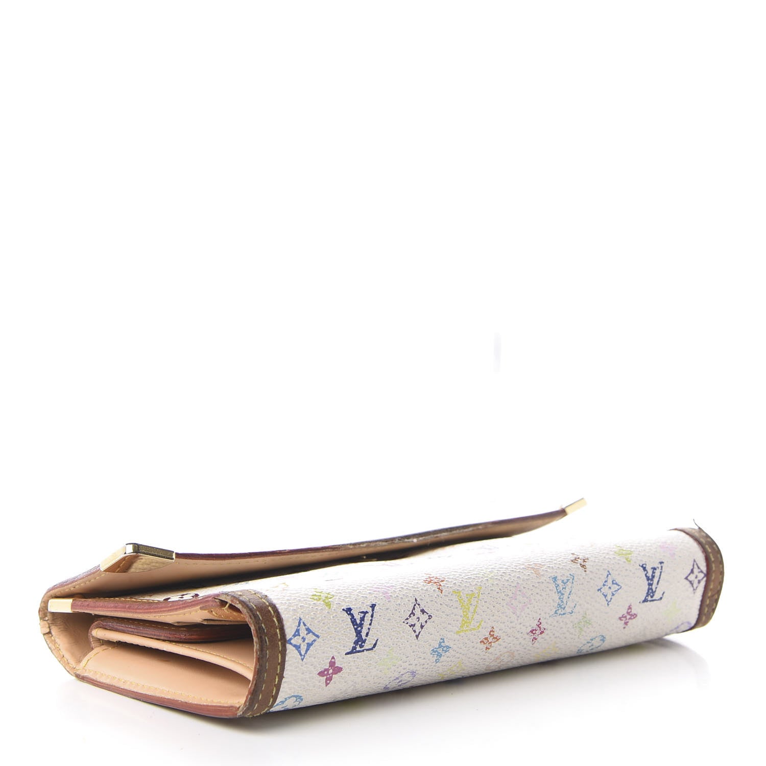 Louis Vuitton Monogram Multicolor Porte Tresor International Wallet White 4 of 10