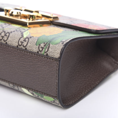 Gucci GG Supreme Monogram Tian Small Padlock Shoulder Bag Beige Multicolor New Acero 9 of 9