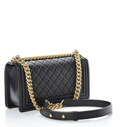 Chanel Calfskin Quilted Medium Boy Flap Black 3 of 12