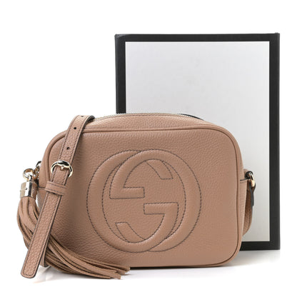 Gucci Pebbled Calfskin Small Soho Disco Bag Rose Beige 9 of 9