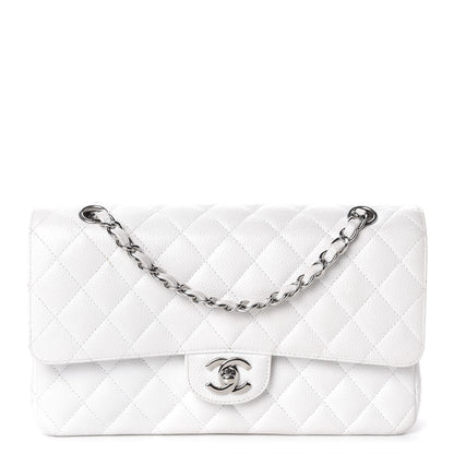 Chanel Caviar Quilted Medium Double Flap White 1 of 17