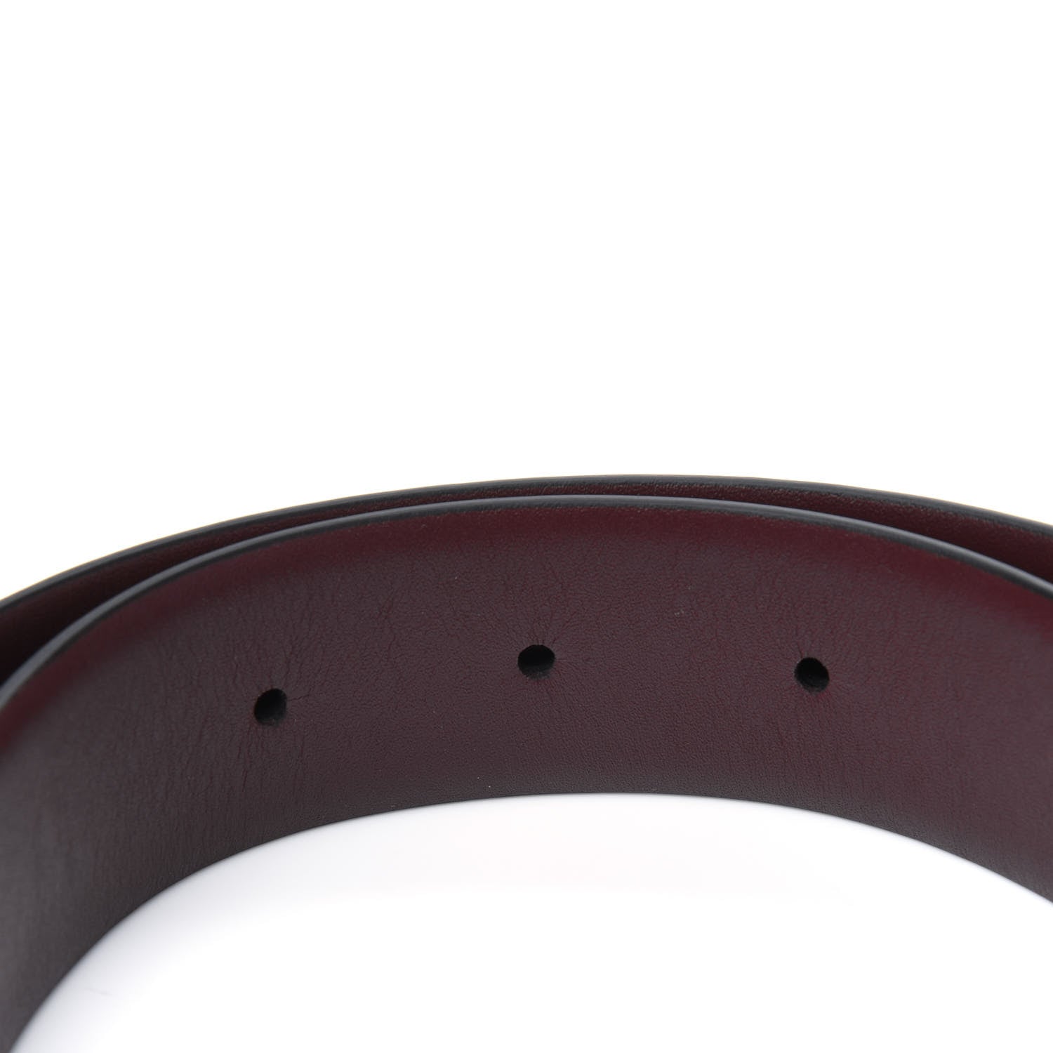 Chanel Calfskin CC Reversible Belt 85 34 Black Burgundy 4 of 5