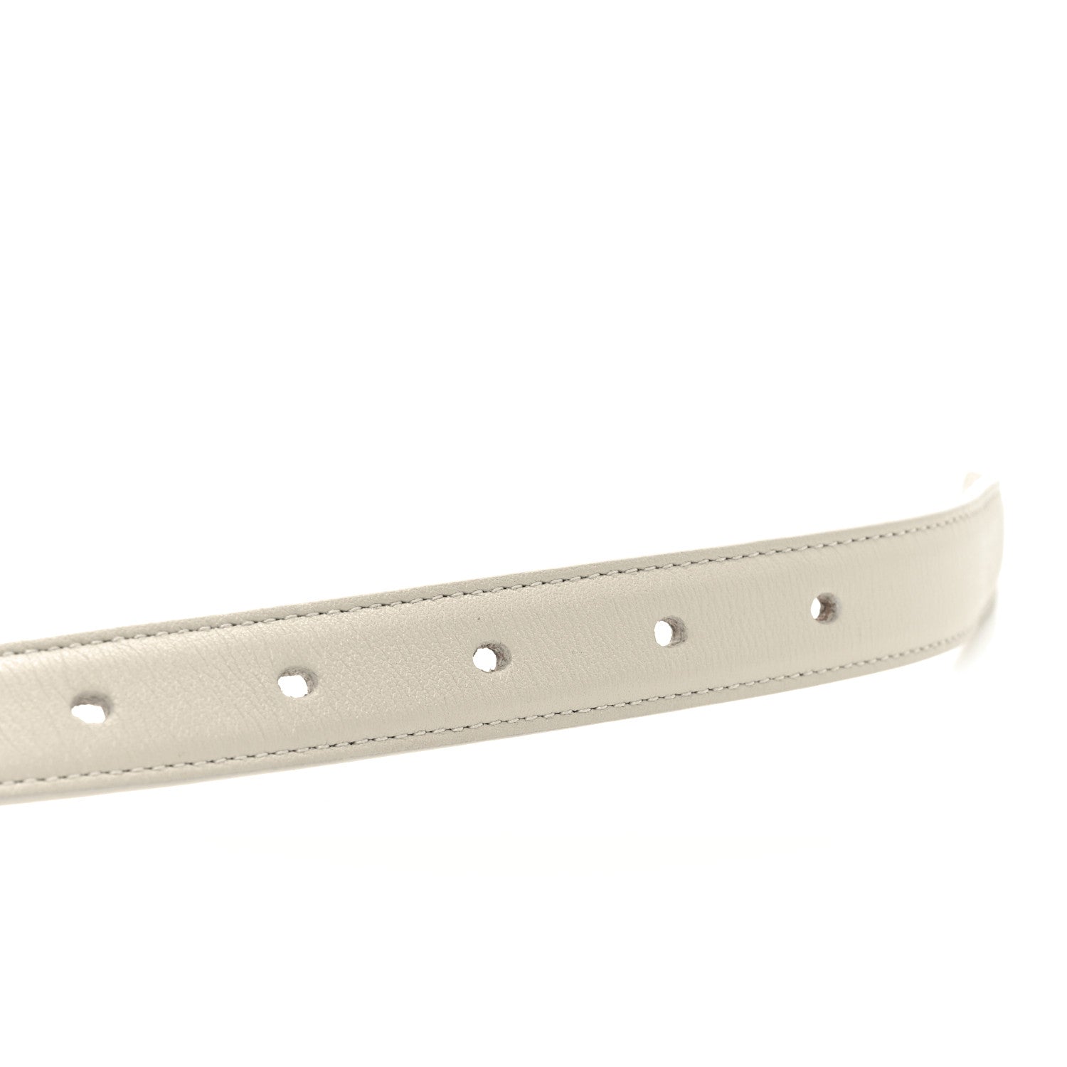 Saint Laurent Smooth Calfskin Monogram Square Buckle Belt 85 34 Crema Soft 5 of 5