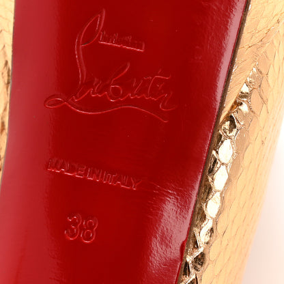 Christian Louboutin Ayers Metal Nodo 150 Pumps 38 Gold 7 of 11