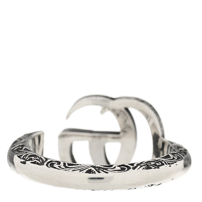 Gucci Sterling Silver GG Marmont Open Ring 54 6.75 3 of 7
