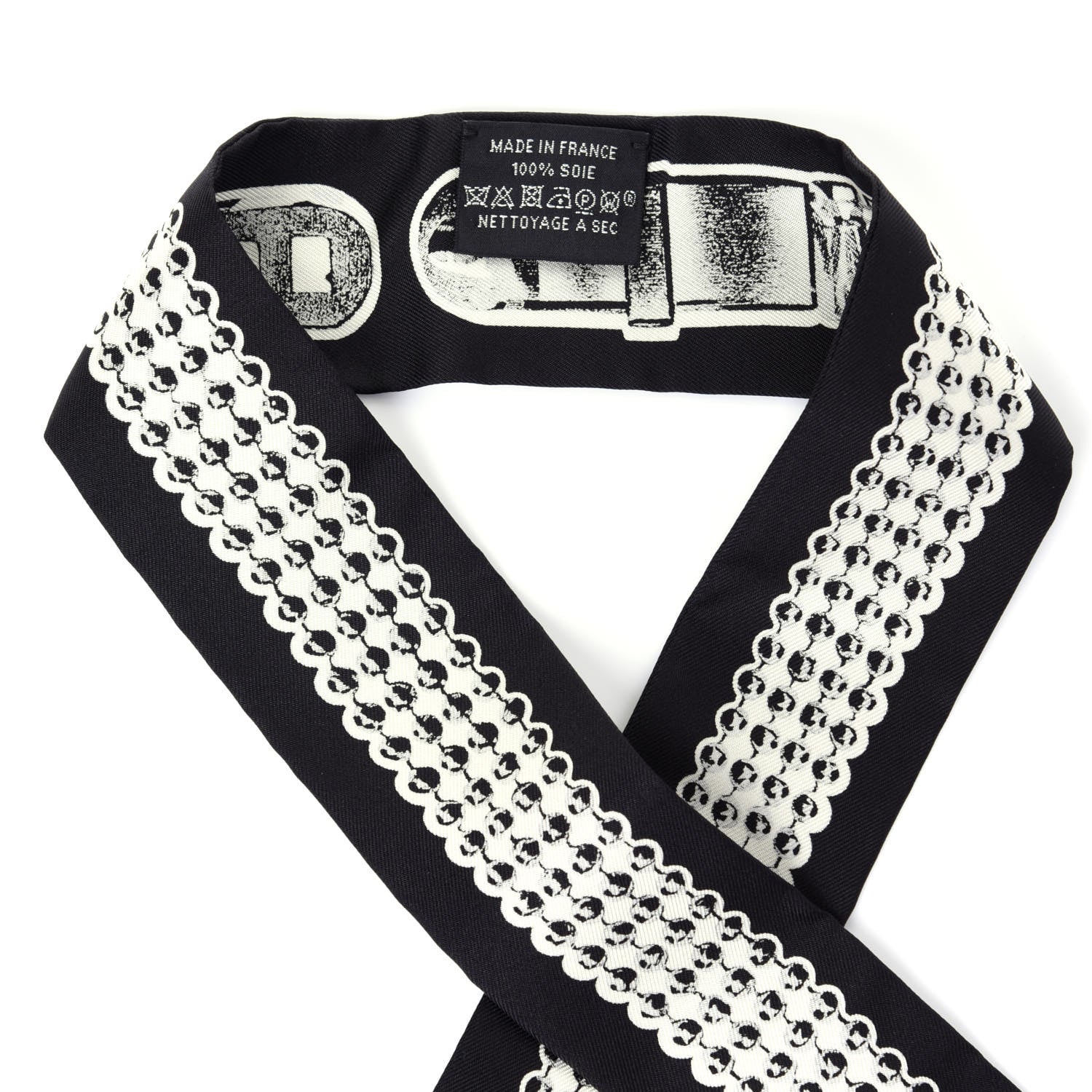 Hermes Silk Le Tresor De Medor Twilly Black White 3 of 5