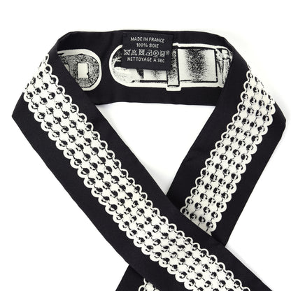 Hermes Silk Le Tresor De Medor Twilly Black White 3 of 5