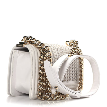 Chanel Calfskin Embroidered Small Boy Flap White 3 of 11